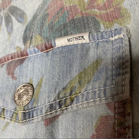 MOTHER Denim No Zip Misfit Floral Pants Fresh Cut NWT - Picture 10 of 15